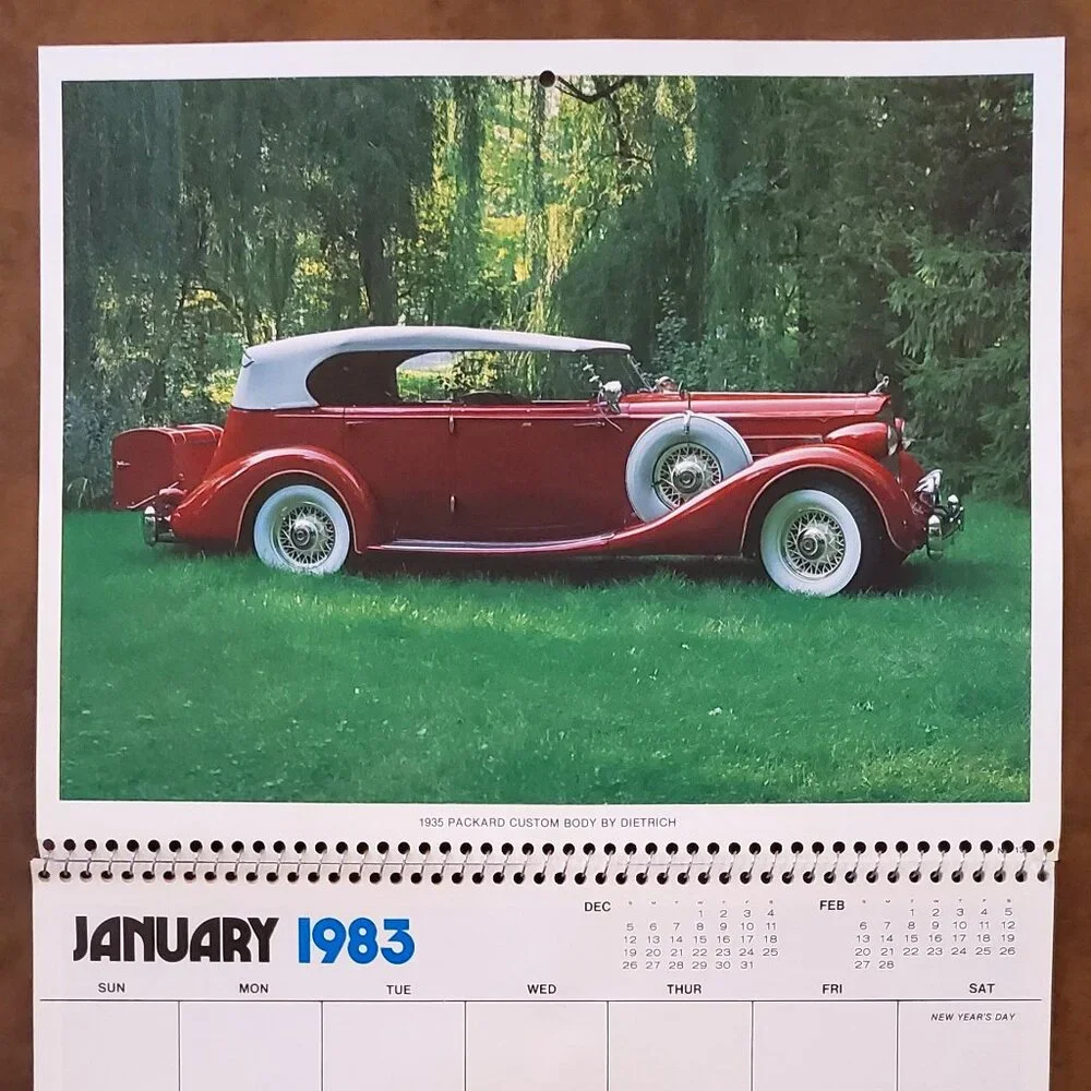 1983 Kings of the Highway Vintage Car Calendar - Advertising Auto Paradise AZ